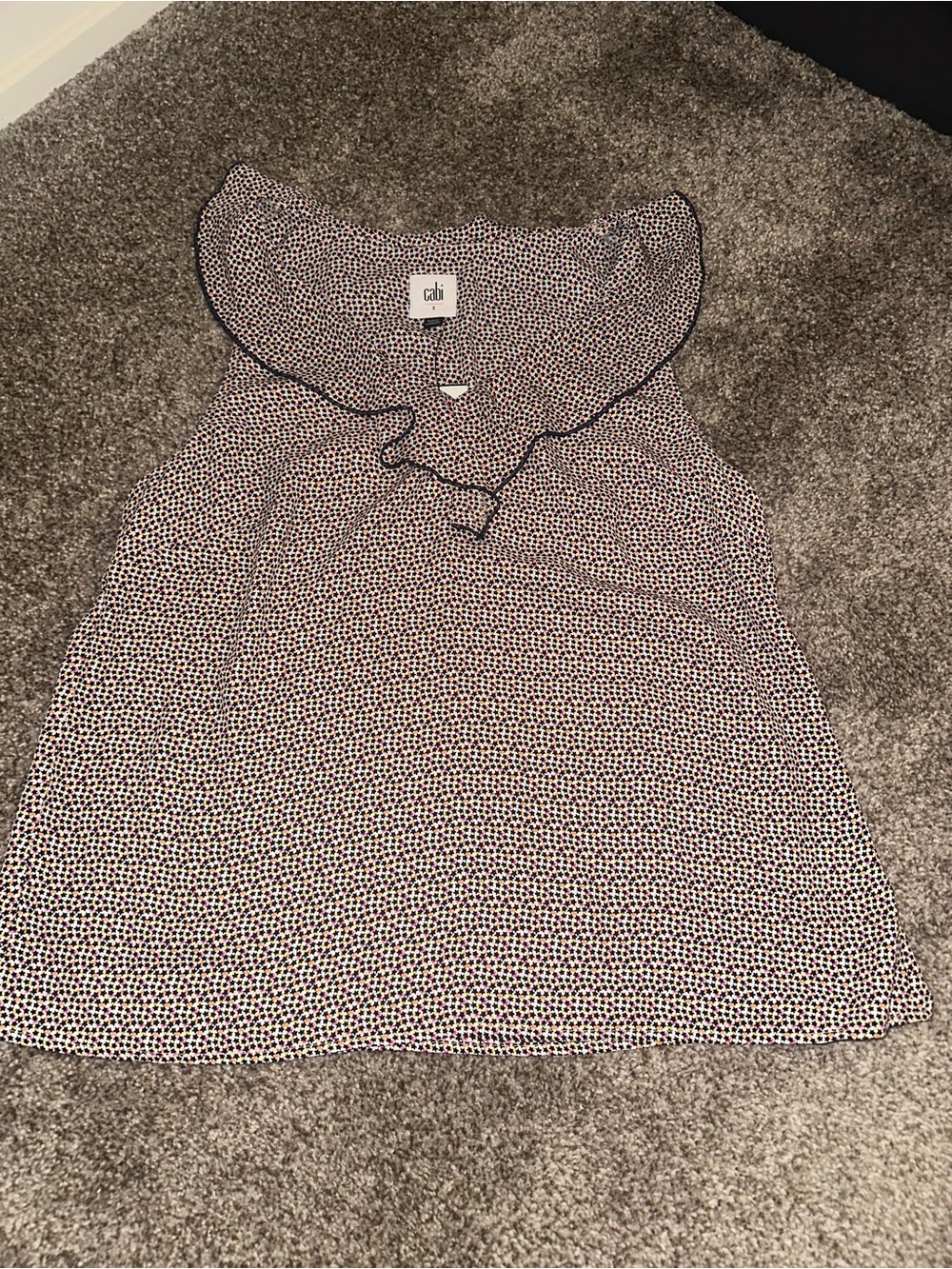 CAbi Ruffle Collar Sleeveless Camisole